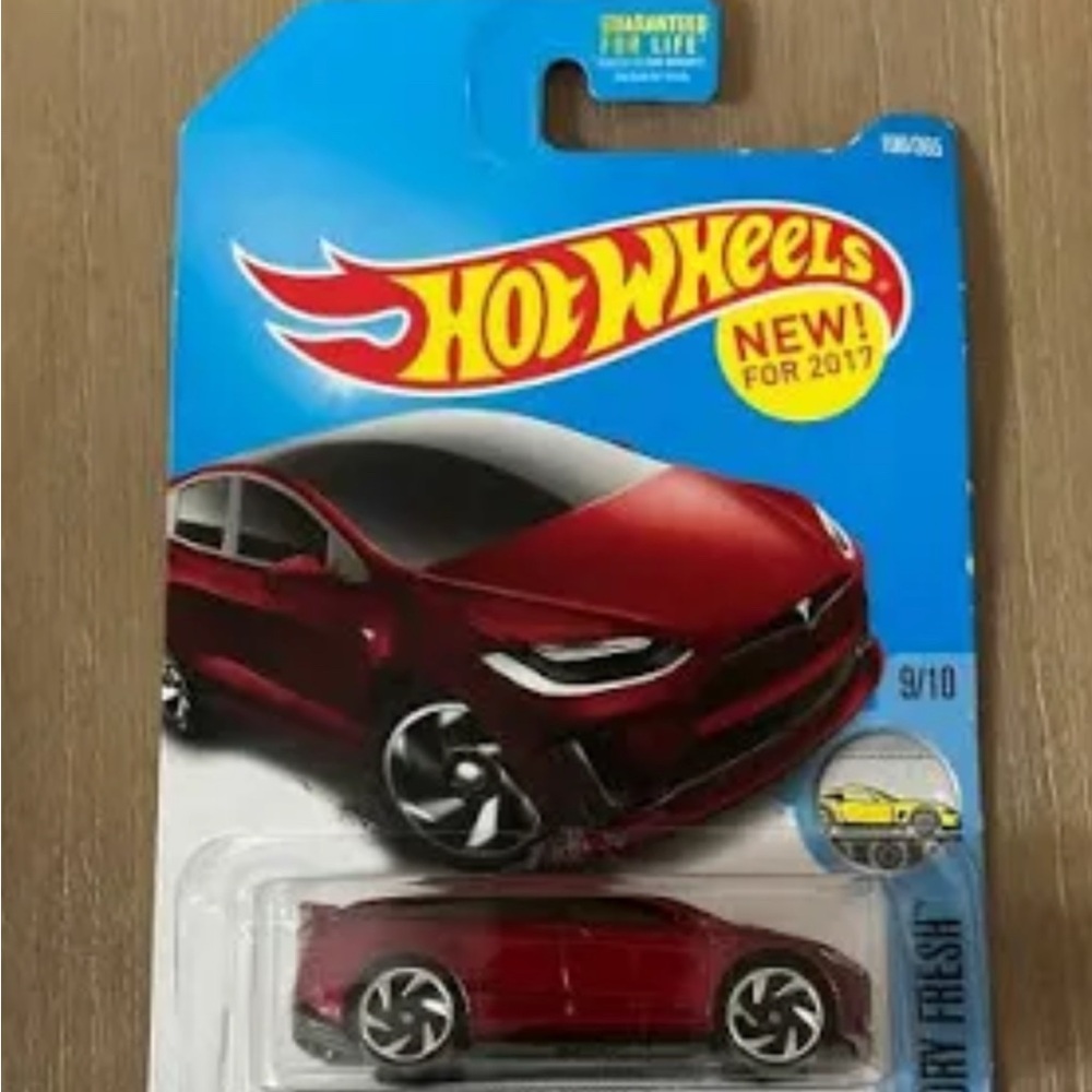 Red Tesla Hotwheel